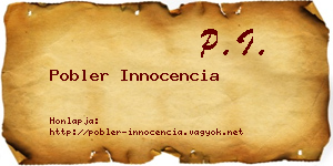 Pobler Innocencia névjegykártya